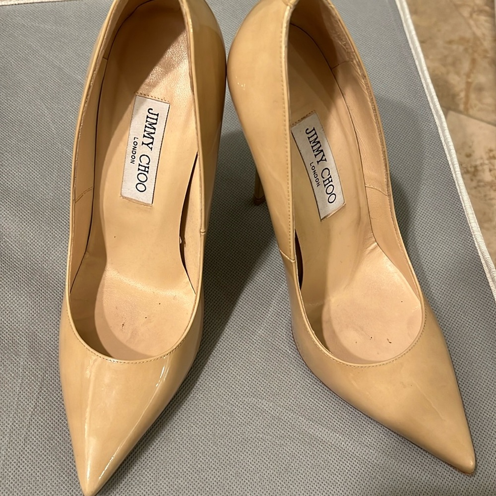 Jimmy Choo beige heels